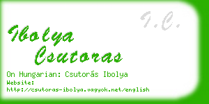 ibolya csutoras business card