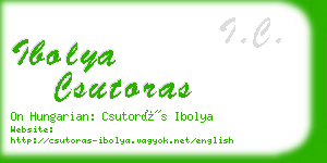 ibolya csutoras business card